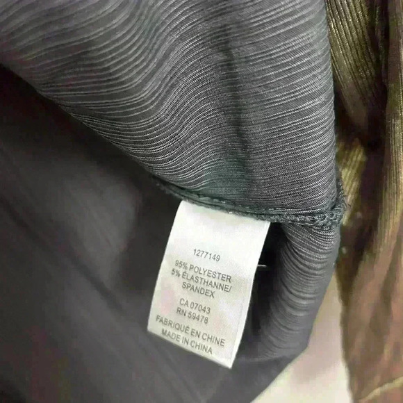 Rachel Zoe Metallic Gold Button Down Shirt Long Sleeve Women's Size S NWT - Picture 5 of 6